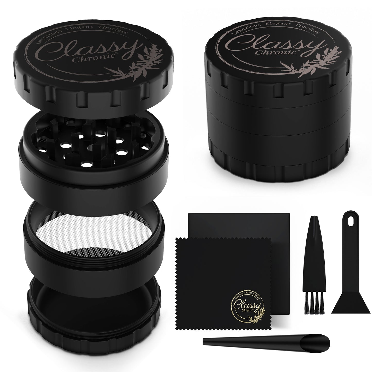 Eco Matte Black Grinder – Sustainable Stainless Steel