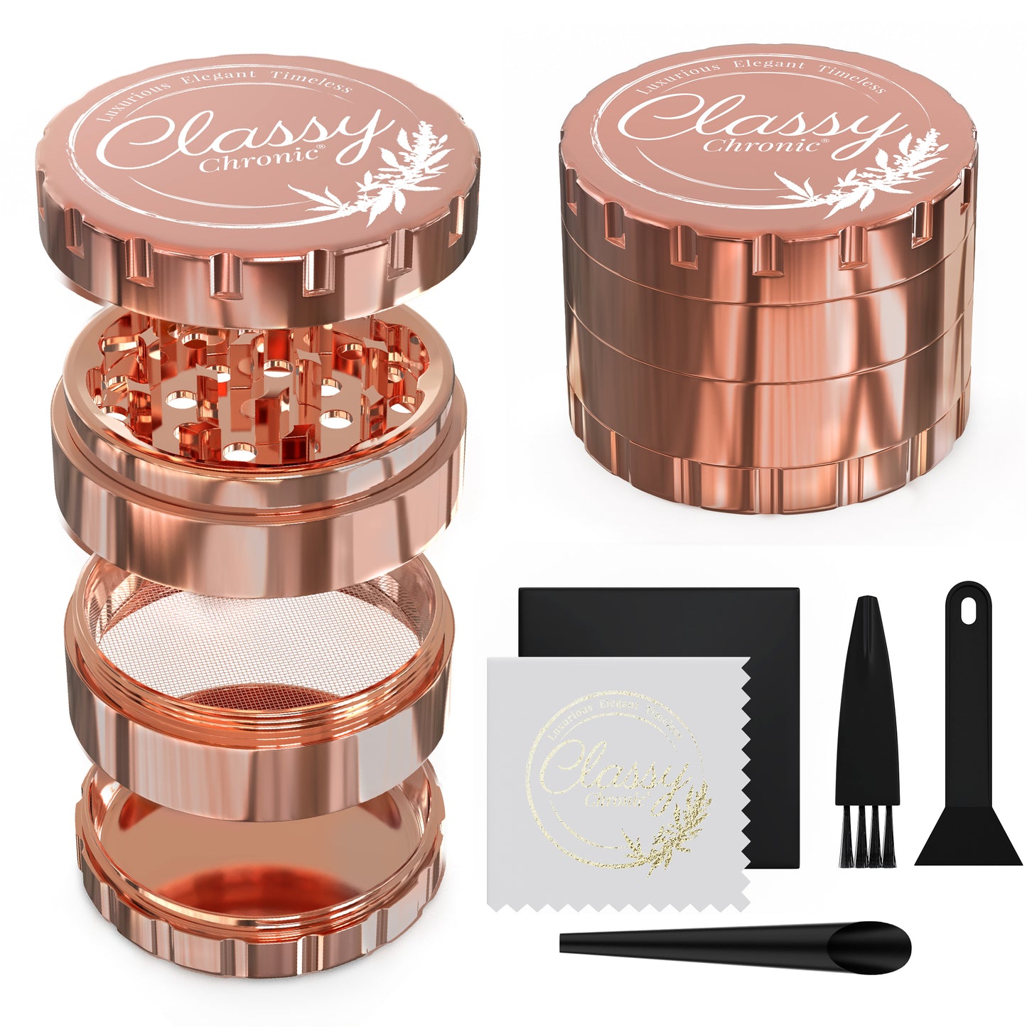 Rose Gold Stainless Steel Grinder – Limited Edition Luxury