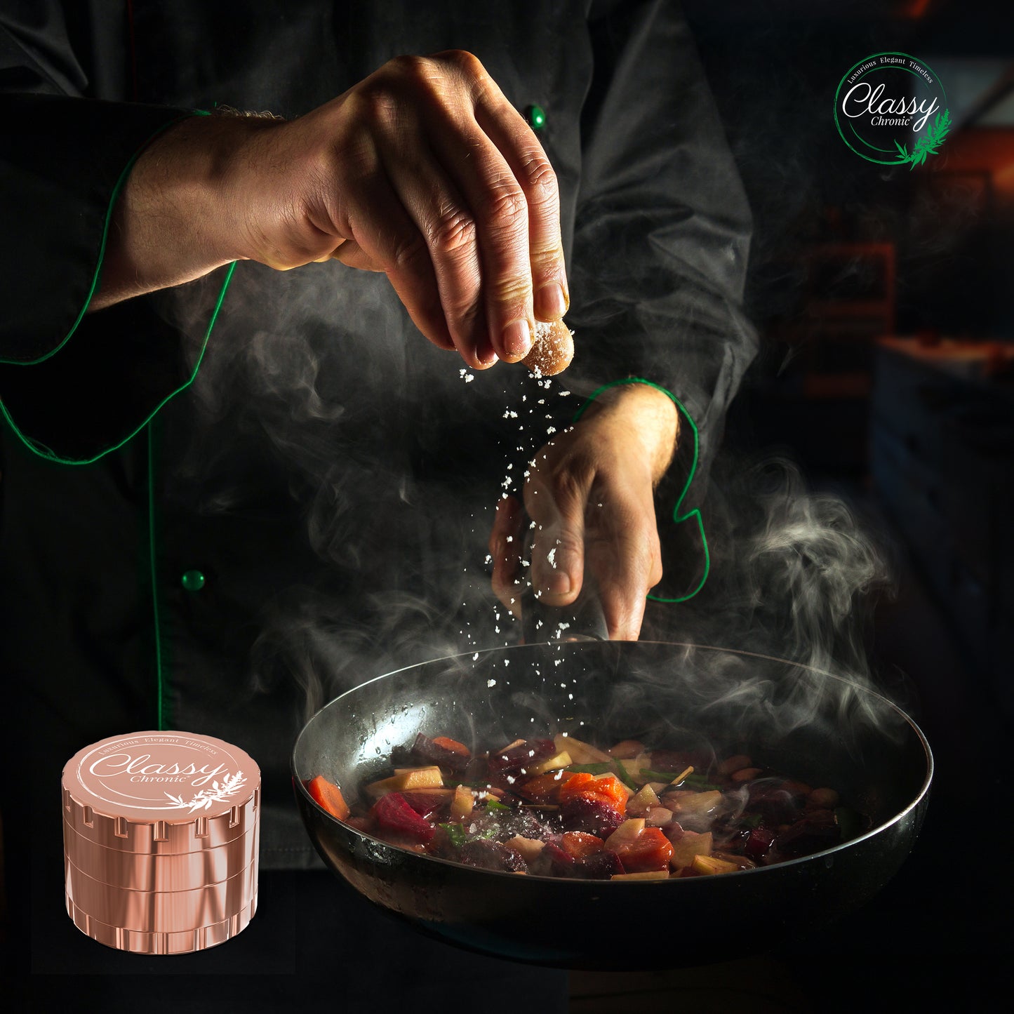 Rose Gold Stainless Steel Grinder – Limited Edition Luxury