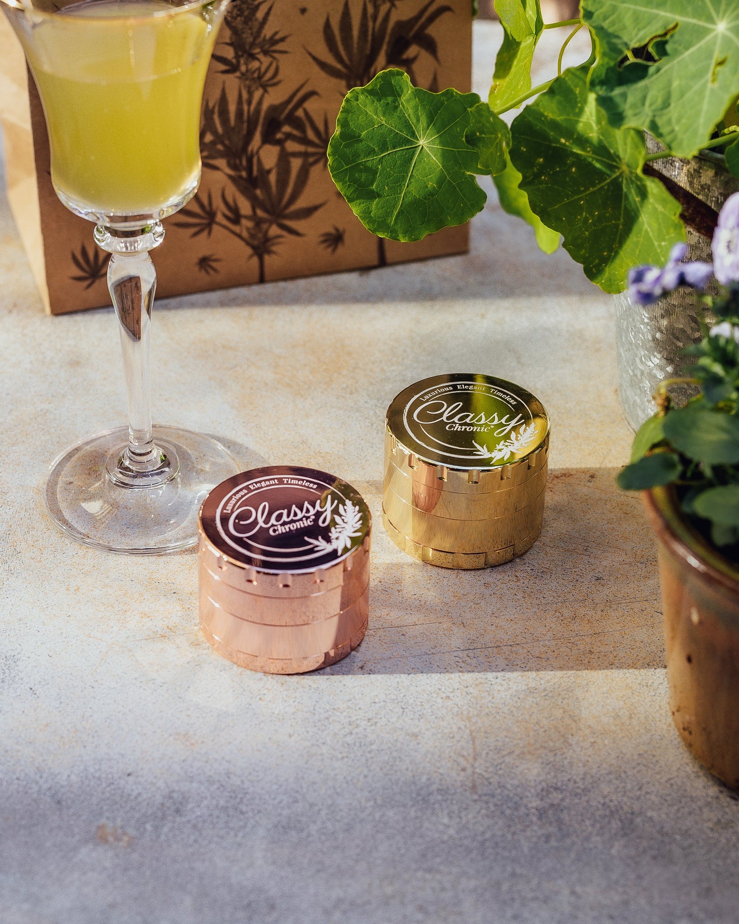 Gold Luxe Stainless Steel Grinder – 4-Piece Premium Design